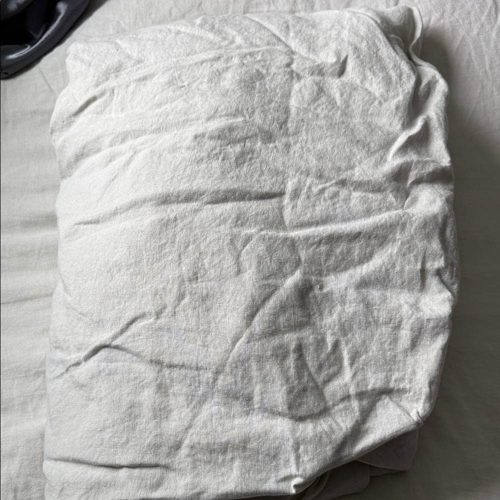 Quince fitted linen king size sheet